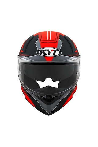 Kyt R2r Kapalı Kask Mat Gri - Kırmızı - Siyah