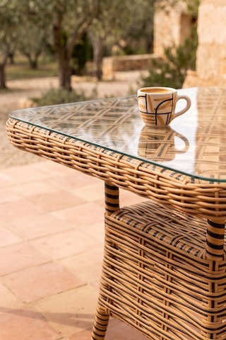 Salviya Serisi 1. Sınf 2+1+1 ve 1 Adet Orta Sehpa Cappucino Rattan Cappucino Minder Bahçe Balkon Oturma Koltuk Takımı