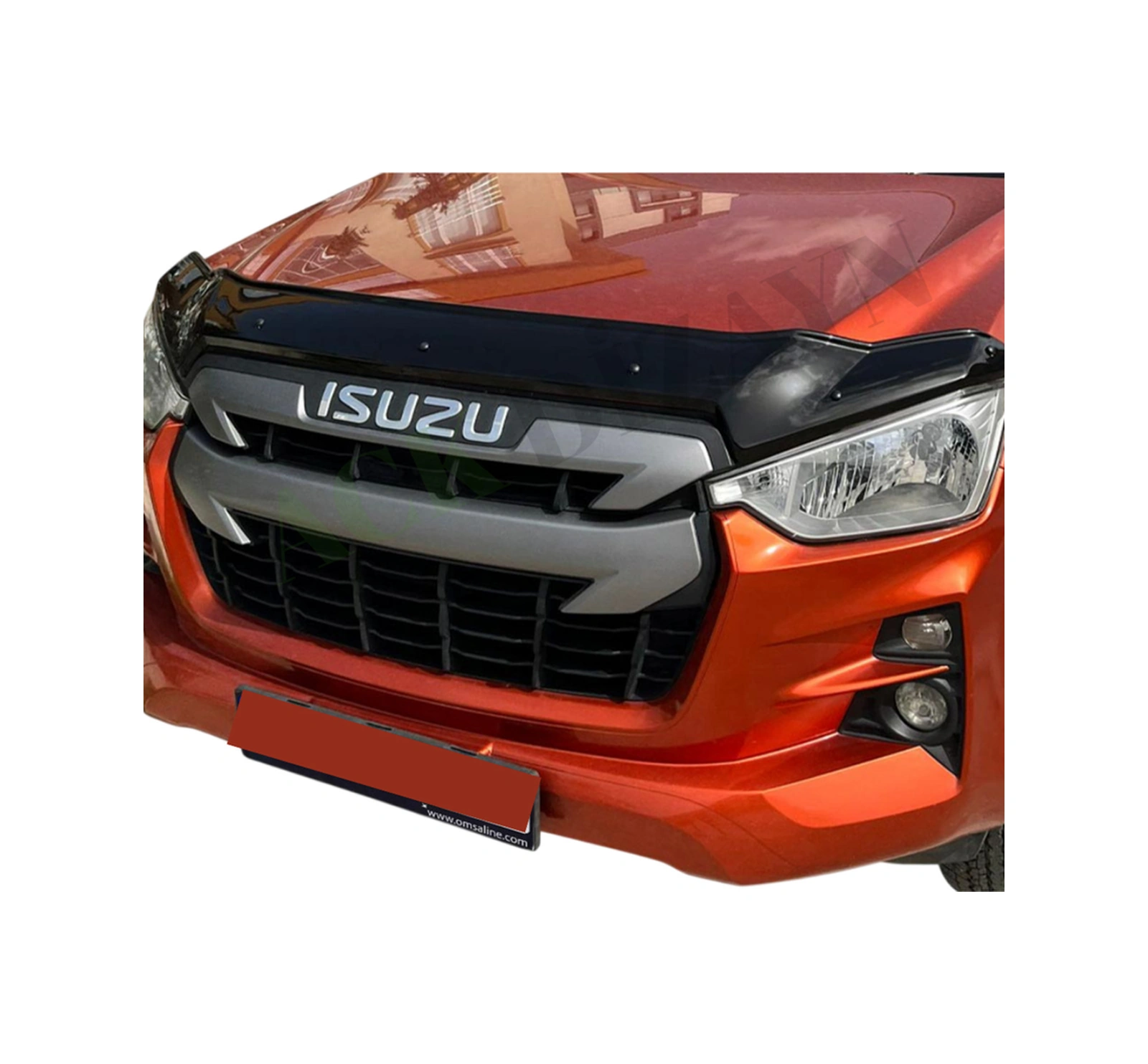 Isuzu D-max 2018+ Araca Özel Kaput Rüzgarlığı A+ Pianoblack 4mm