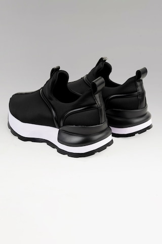 Tw Tonny White Newyork-016 Kadın Günlük Taşlı Şerit Detaylı Yürüyüş Ayakkabısı Sneaker Siyah-beyaz