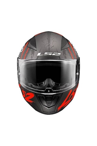 Ls2 Rapıd 2 Raven Kapalı Motosiklet Kaskı Mat Siyah - Kırmızı
