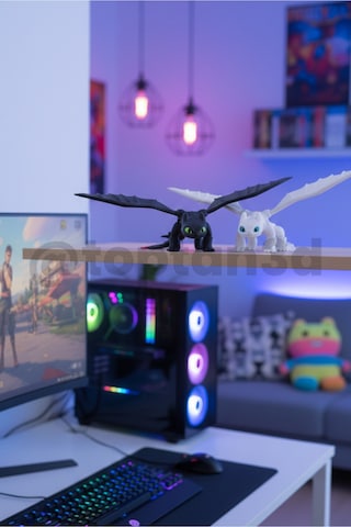 İkili Paket Mega Boy Ejderhanı Nasıl Eğitirsin Gecenin Öfkesi & Işığın Öfkesi - 25cm