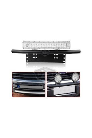 Her Araca Uyumlu Plaka Altlığı Ve Koruma Demiri Sis Ayağı Suv 4x4 Off Road Led Montaj Braketi Plakalık Led Bağlantı Ayağı Krom 00 Şüscaroto Aksesuar