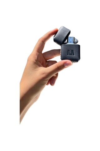 Deri Kılıflı Zippo Model Çakmak Çakmak 5685 Lacivert
