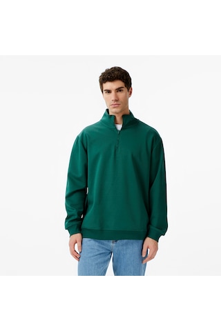 United4 Unıted4 Erkek Yeşil Half Zip Sweatshirt Ft-msd Yeşil