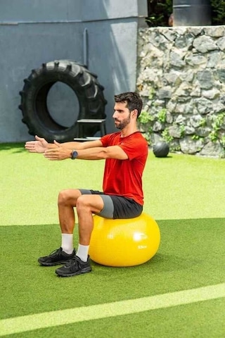 Slazenger 55cm Anti-burst Gymball Sarı Pompa Dahil Pilates Topu