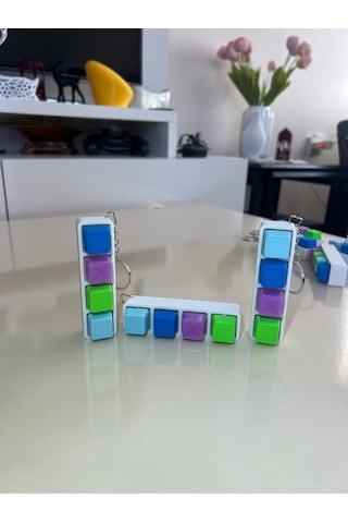 Setra 3d Studio - Premium 4'lü Mekanik Keycap Anahtarlık Çoklu Renk & Blue Switch Rahatlatıcı Atıcı