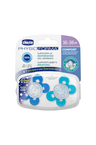 Chicco Physioforma Comfort Silikon Emzik 16-36 Ay 2'li 00074935420000_MULTI_1 Mavi