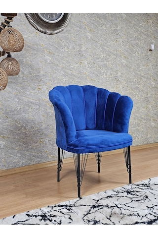 Tekli Siyah Boyalı Tel Ayak Papatya Çay Seti Koltuk Tekli Berjer 001