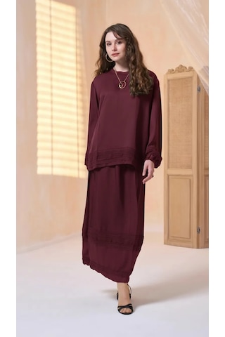 Misswhence Etekli Takım 39010 Bordo