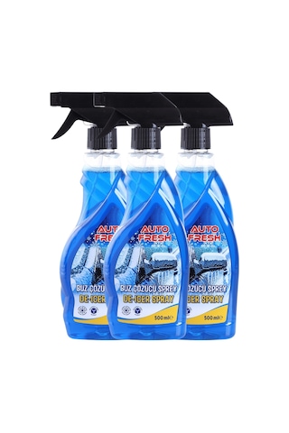 3'lü Araç Buz Çözücü Sprey Araba Cam Kaporta Buzlanma Önleyici 500 Ml X 3 Adet