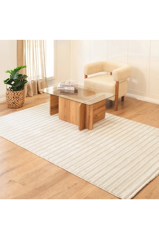 Kaşmir Halı 7/24 Sahara Emma Bej 160x230 CM Salon Mutfak Halısı Kilim