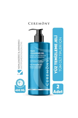 Ceremony Nemlendirici Arındırıcı Eşitleyici Sivilce ve Akne Karşıtı Yüz Temizleme Jeli 2 x 400 ML