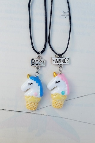 Çılgıntrend Unicorn Best Friend Kolye Gümüş