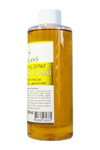 Terlans Ağartılmış Şeffaf Kalite Gomalak Cilası 250 ML