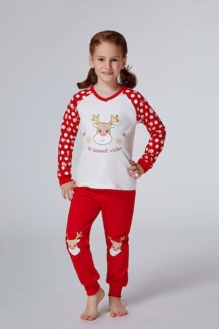 Roly Poly Kız Çocuk V Yaka Pijama Takım (2953) (1-4 Yaş)
