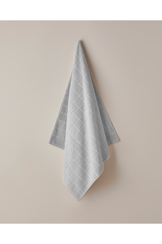 English Home Chequer Pamuk Banyo Havlusu 80x150 Cm Gri Gri