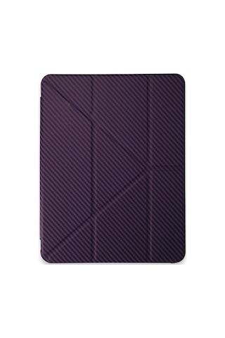 Apple iPad Uyumlu Pro 11 2024 Kılıf Color Karbon Tablet Kılıfı - Derin Mor Diğer