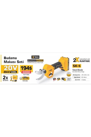 Profesyönel Budama Makası Seti Sgs5556 Batarya'sız