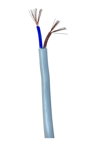 Aydınlatma Elektrik Kablosu Yassı Kablo 2 0,50 Ttr Balık Sırtı Tip Tam Bakır Beyaz 3 Metre