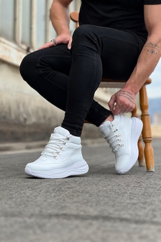 Wagoon Wg035 Beyaz Yüksek Taban Yarım Bilek Bot Beyaz