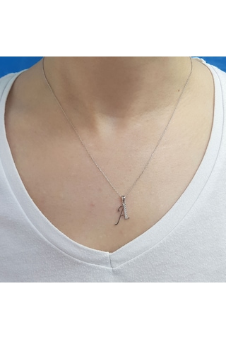 Lova Pırlanta A Harfi Kolye - 2080003