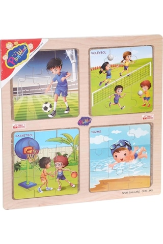 Znv Zenvia Mey İthalat Ony-343/344/345/346 Ahşap Eğitici 4'lü Puzzle -onyıl Znv2025 Cmn Belirtilmemiş