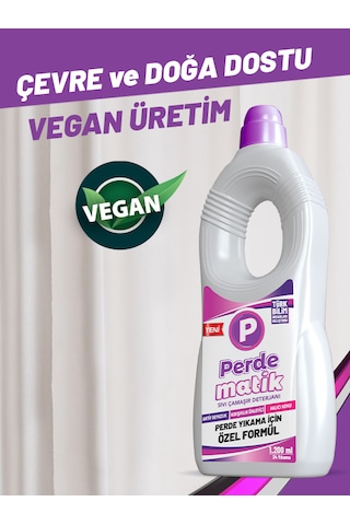 Perdematik Tül Dantel Perde ve Hassas Kumaşlar için Sıvı Deterjan 1200 ML