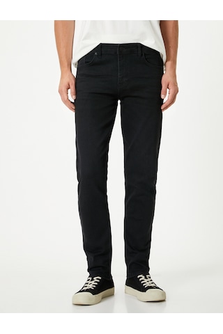 Koton Brad Jean Slim Fit Erkek Kot Pantolon 5WAM40042ID Siyah