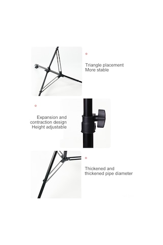 Maiyame 2.1m Kalınlaşmış Siyah Tripod: Projeksiyon, Telefon & Kamera İçin Fotoğraf/canlı Yayın Ayaklığı - 1/4" Vida Bağlantısı