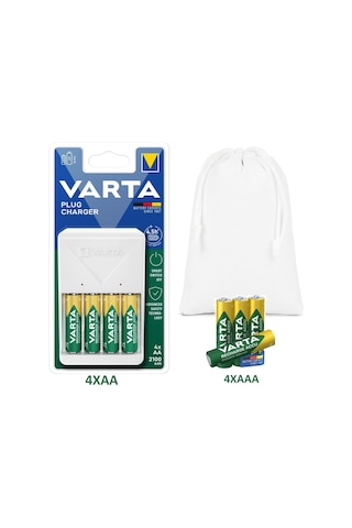 Varta Plug Şarj Cihazı+4x2100mah Aa Şarjlı Kalem+4x800 Aaa İnce