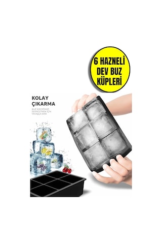 Büyük Buz Küpü Kalıbı, Kokteyl, Meşrubat Silikon Eski Moda Buz Kalıbı