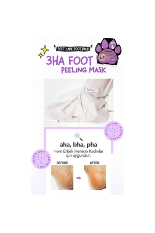 Ayak Soyucu Çorap Maske Soyulan Ayak Maskesi 3ha Foot Peeling Mask