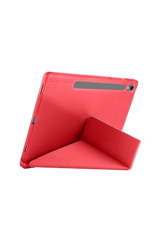 Samsung Galaxy Uyumlu Tab S10 Lite 11 Inc Sm-x400 Üçgen Katlanabilir Kalemlikli Yatay Dikey Standlı Kılıf Kapaklı Kılıf
