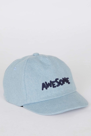 DeFacto Erkek Bebek Nakışlı Jean Cap Şapka D8379A525SMBE2 Mavi