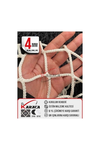 Çocuk Balkon Güvenlik Filesi 2x4 Mt 4mm İp Kalınlığı 4x4 Gözenekli + Montaj Aparatları