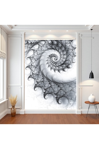 Monokrom Spiral Poster Duvar Kağıdı Renkli