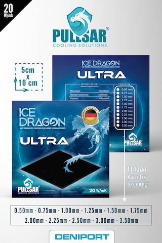 Pullsar Ice Dragon Ultra Termal Pad 100 x 50 x 2.00 MM 20.0 W/M x K