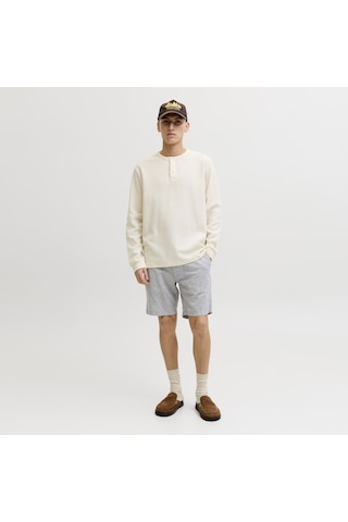 Erkek Keten Cepli Chino Sort - Dave - 12229629 - 1 Blue Indigo
