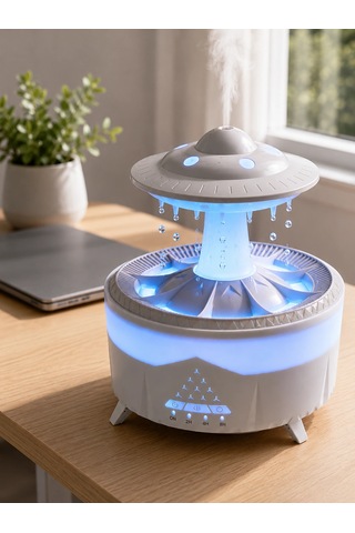 Znv Zenvia Mey İthalat Ufo Yağmur Efektli Hava Nemlendirici 350 Ml Rgb Işıklı Uzaktan Kumandalı Znv2025 Cmn