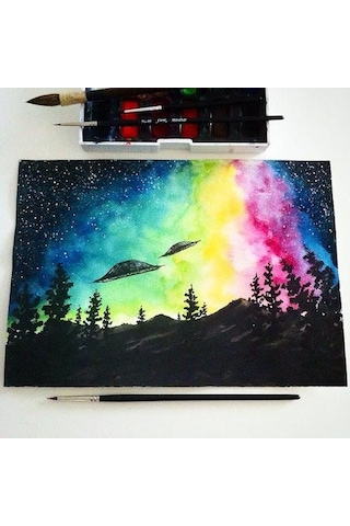 Yağlı Boya Fırçası 4 Numara Samur Akrilik Boya Fırça No:4 Yatsı U