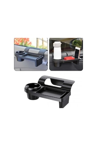 Bardaklık+telefon Tutucu Araç İçi Organizer Siyah