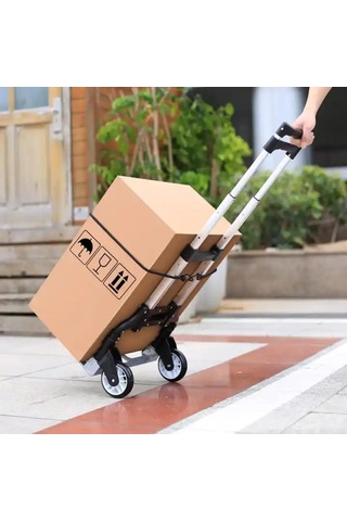 New-max Multi Fonksiyon Katlanır 70 Kg Kapasiteli Asma Aparatlı Portatif Koli Taşıma Aracı