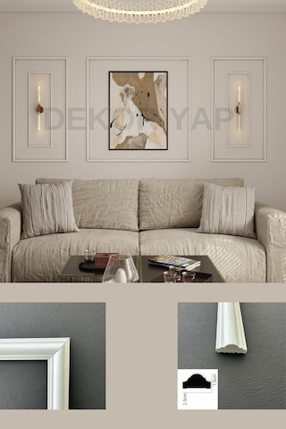 Boyanabilir Dekoratif Hazır Kesimli Duvar Çıtası Paketi