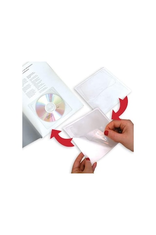 Aso Cd Dvd Zarfı Arkası Tam Yapışkanlı 13x13 Cm Plastik Şeffaf 100 Adet