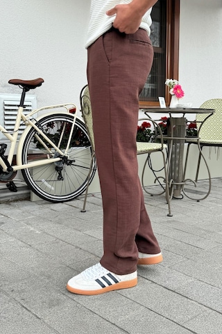 Flaw Müslin Kumaş Baggy Pantalon Kahverengi Kahverengi