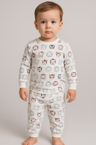 Aden Kids Pamuk Çocuk Alt Üst Pijama Takımı - Soluk Sarı