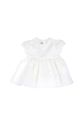 Chicco Kız Bebek Kısa Kollu Elbise 09101691000000 000030 Beyaz