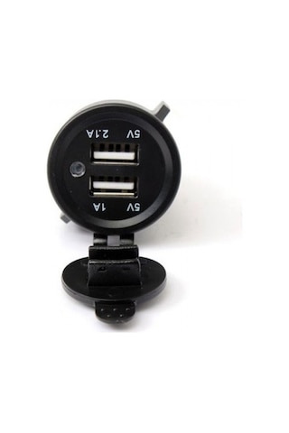 Montajlanabilir Araba Tekne İçin Dual Usb Şarj Soketi 5v 2.1a 12-24v