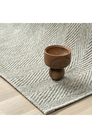 Düz Açık Gri Kılçık Desenli Modern Halı - L665grbo